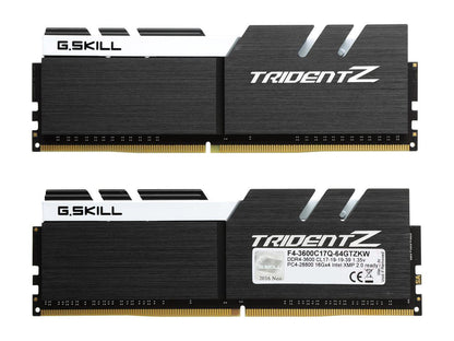 G.SKILL TridentZ Series 64GB (4 x 16GB) 288-Pin DDR4 SDRAM DDR4 3600 (PC4 28800) Intel Z370 / X299 Desktop Memory Model F4-3600C17Q-64GTZKW
