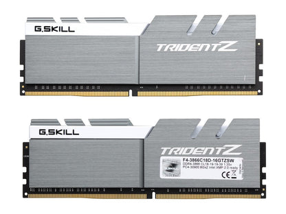 G.SKILL TridentZ Series 16GB (2 x 8GB) 288-Pin DDR4 SDRAM DDR4 3866 (PC4 30900) Intel Z270 / Z370 Memory (Desktop Memory) Model F4-3866C18D-16GTZSW