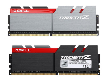 G.SKILL TridentZ Series 16GB (2 x 8GB) 288-Pin DDR4 SDRAM DDR4 4133 (PC4 33000) Intel Z270 / Z370 / X299 Memory (Desktop Memory) Model F4-4133C19D-16GTZC