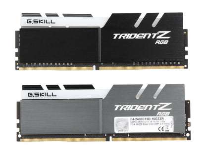 G.SKILL TridentZ RGB Series 16GB (2 x 8GB) 288-Pin DDR4 SDRAM DDR4 2400 (PC4 19200) Desktop Memory Model F4-2400C15D-16GTZR