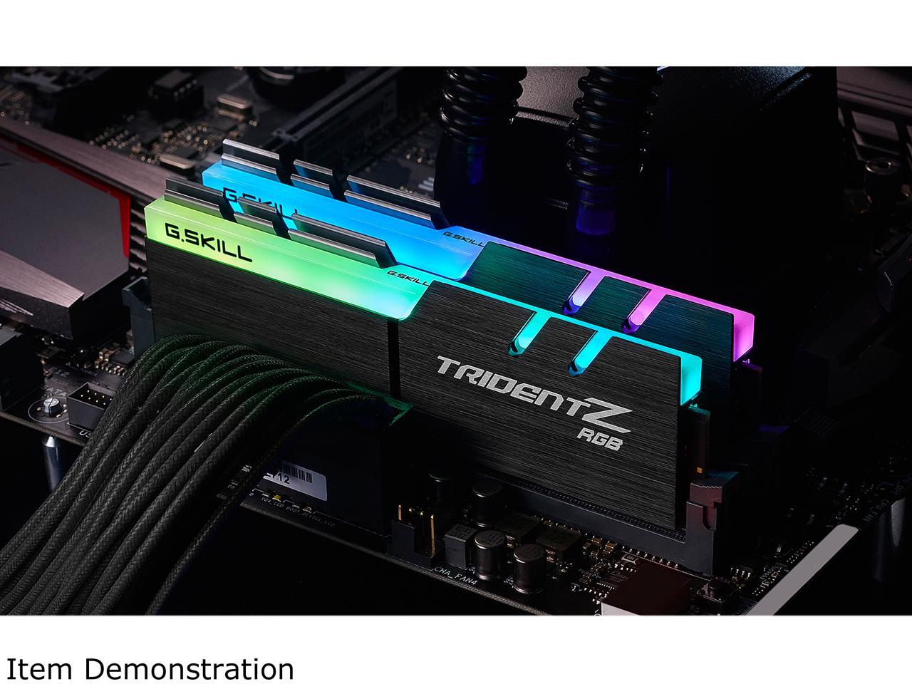 G.SKILL TridentZ RGB Series 16GB (2 x 8GB) 288-Pin DDR4 SDRAM DDR4 3000 (PC4 24000) Desktop Memory Model F4-3000C15D-16GTZR