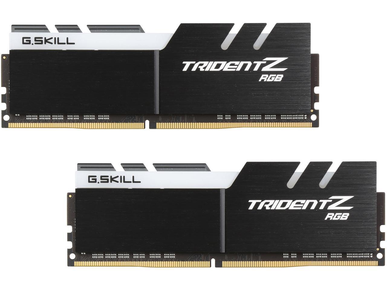 G.SKILL TridentZ RGB Series 16GB (2 x 8GB) 288-Pin DDR4 SDRAM DDR4 3200 (PC4 25600) Intel XMP 2.0 Desktop Memory Model F4-3200C16D-16GTZR