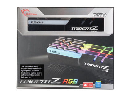 G.SKILL TridentZ RGB Series 32GB (4 x 8GB) 288-Pin DDR4 SDRAM DDR4 3000 (PC4 24000) Desktop Memory Model F4-3000C15Q-32GTZR