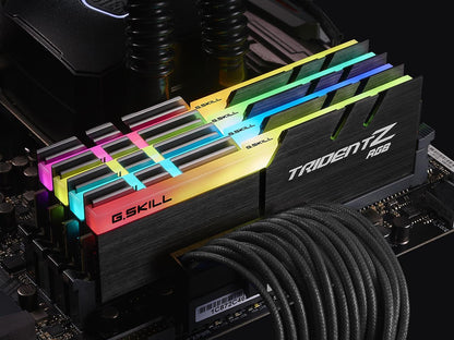 G.SKILL TridentZ RGB Series 32GB (4 x 8GB) 288-Pin DDR4 SDRAM DDR4 3200 (PC4 25600) Desktop Memory Model F4-3200C16Q-32GTZR