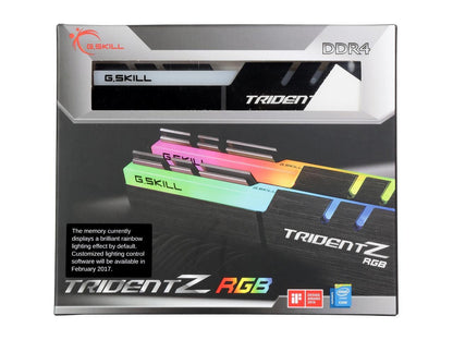 G.SKILL TridentZ RGB Series 16GB (2 x 8GB) 288-Pin DDR4 SDRAM DDR4 3600 (PC4 28800) Desktop Memory Model F4-3600C17D-16GTZR