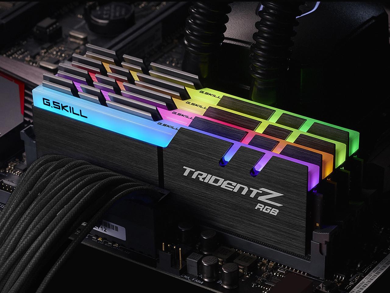 G.SKILL TridentZ RGB Series 32GB (4 x 8GB) 288-Pin DDR4 SDRAM DDR4 3000 (PC4 24000) Desktop Memory Model F4-3000C14Q-32GTZR