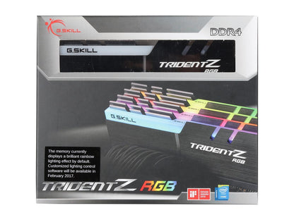 G.SKILL TridentZ RGB Series 32GB (4 x 8GB) 288-Pin DDR4 SDRAM DDR4 3000 (PC4 24000) Desktop Memory Model F4-3000C14Q-32GTZR