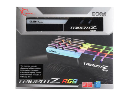G.SKILL TridentZ RGB Series 32GB (4 x 8GB) 288-Pin DDR4 SDRAM DDR4 3466 (PC4 27700) Desktop Memory Model F4-3466C16Q-32GTZR