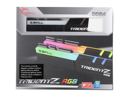 G.SKILL TridentZ RGB Series 16GB (2 x 8GB) 288-Pin DDR4 SDRAM DDR4 3600 (PC4 28800) Intel Z170 / Z270 / Z370 / X299 Desktop Memory Model F4-3600C16D-16GTZR