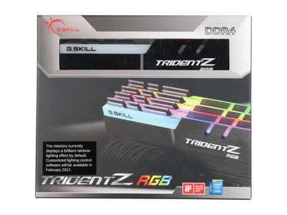 G.SKILL TridentZ RGB Series 32GB (4 x 8GB) 288-Pin DDR4 SDRAM DDR4 3600 (PC4 28800) Intel Z170 / Z270 / Z370 / X299 Desktop Memory Model F4-3600C16Q-32GTZR