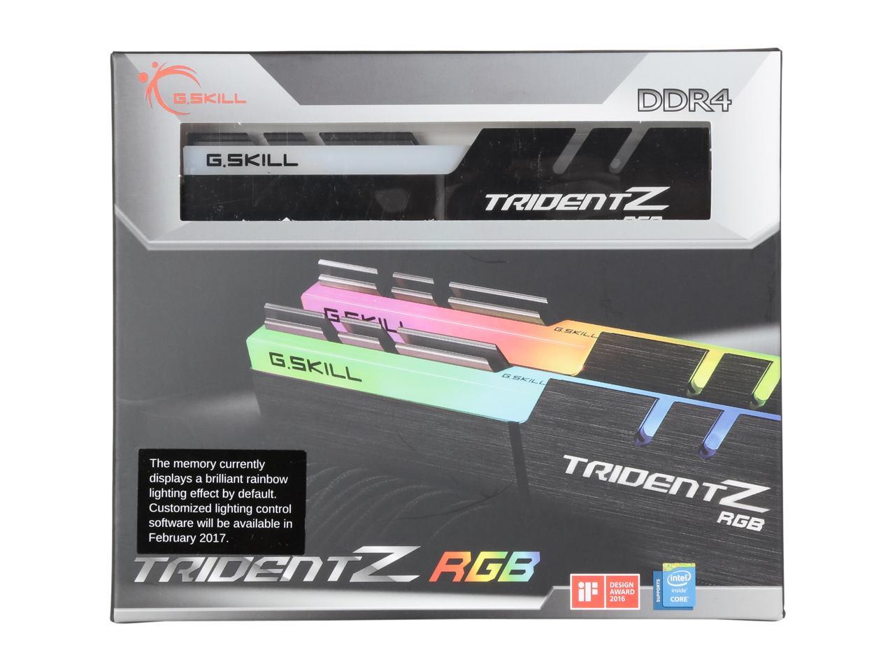 G.SKILL TridentZ RGB Series 16GB (2 x 8GB) 288-Pin DDR4 SDRAM DDR4 4266 (PC4 34100) Intel Z270 / Z370 / X299 Desktop Memory Model F4-4266C19D-16GTZR