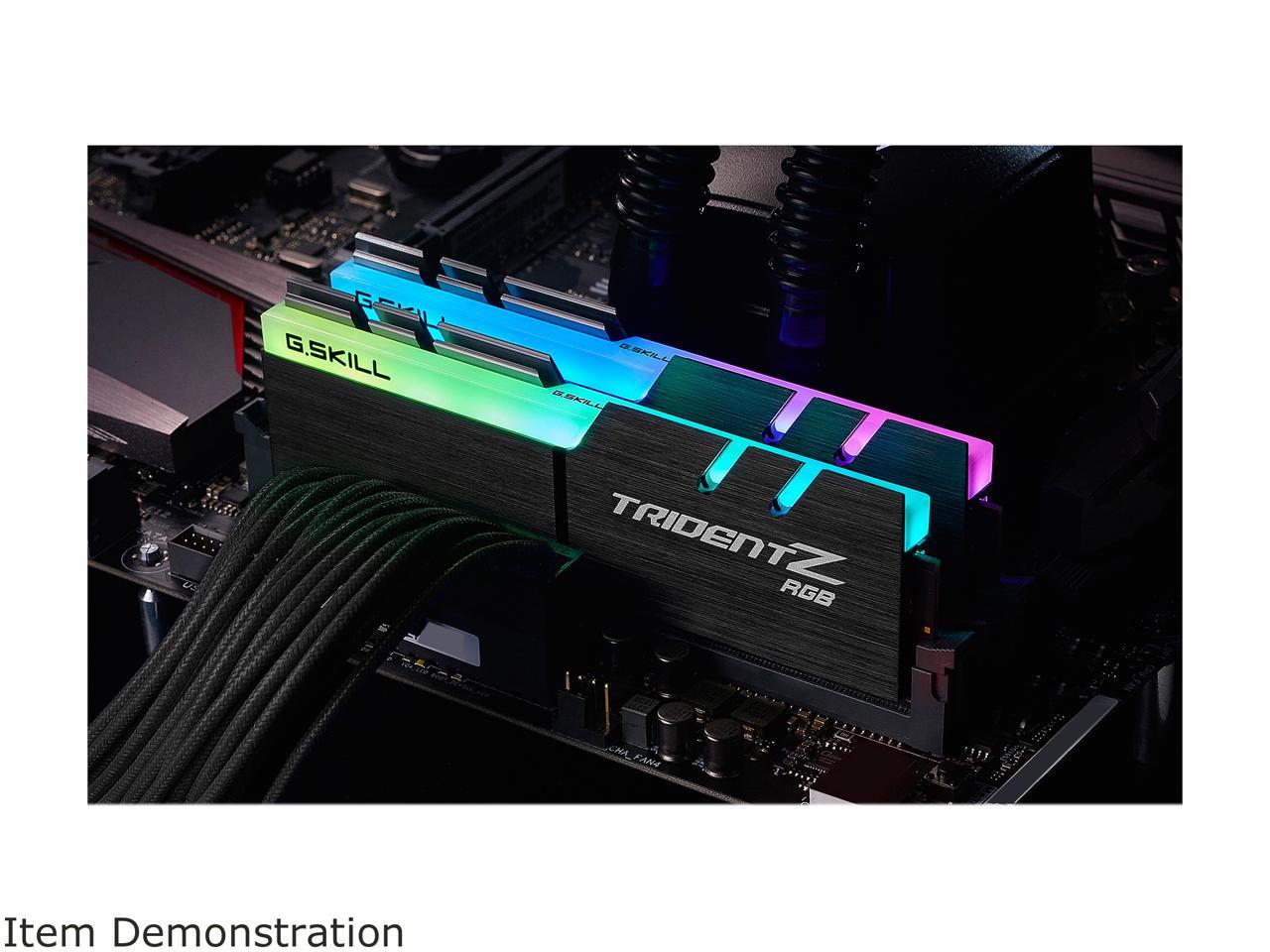 G.SKILL TridentZ RGB Series 16GB (2 x 8GB) 288-Pin DDR4 SDRAM DDR4 3000 (PC4 24000) Intel XMP 2.0 Desktop Memory Model F4-3000C16D-16GTZR