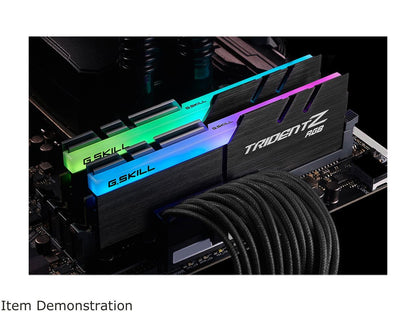 G.SKILL TridentZ RGB Series 16GB (2 x 8GB) 288-Pin DDR4 SDRAM DDR4 3000 (PC4 24000) Intel XMP 2.0 Desktop Memory Model F4-3000C16D-16GTZR