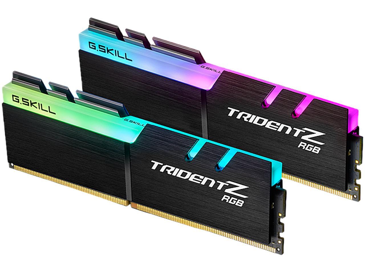 G.SKILL TridentZ RGB Series 16GB (2 x 8GB) 288-Pin DDR4 SDRAM DDR4 3000 (PC4 24000) Intel XMP 2.0 Desktop Memory Model F4-3000C16D-16GTZR