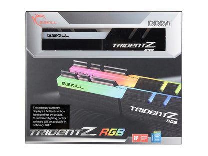 G.SKILL TridentZ RGB Series 16GB (2 x 8GB) 288-Pin DDR4 SDRAM DDR4 3000 (PC4 24000) Intel XMP 2.0 Desktop Memory Model F4-3000C16D-16GTZR
