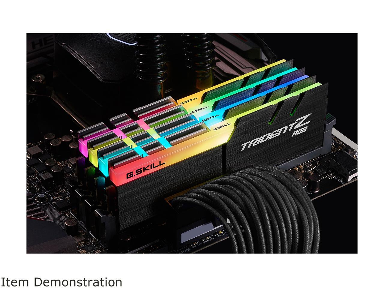 G.SKILL TridentZ RGB Series 32GB (4 x 8GB) 288-Pin DDR4 SDRAM DDR4 3000 (PC4 24000) Memory (Desktop Memory) Model F4-3000C16Q-32GTZR