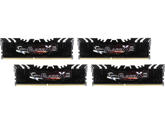 G.SKILL Flare X Series 32GB (4 x 8GB) 288-Pin DDR4 SDRAM DDR4 2133 (PC4 17000) AMD X370 / B350 / A320 Memory (Desktop Memory) Model F4-2133C15Q-32GFX