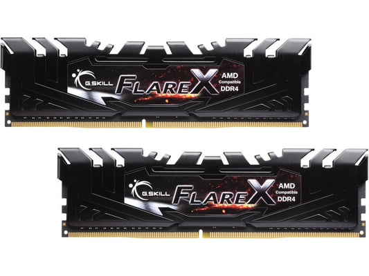 G.SKILL Flare X (for AMD) 16GB (2 x 8GB) 288-Pin DDR4 SDRAM DDR4 2400 (PC4 19200) AMD X370 / B350 / A320 Memory (Desktop Memory) Model F4-2400C15D-16GFX