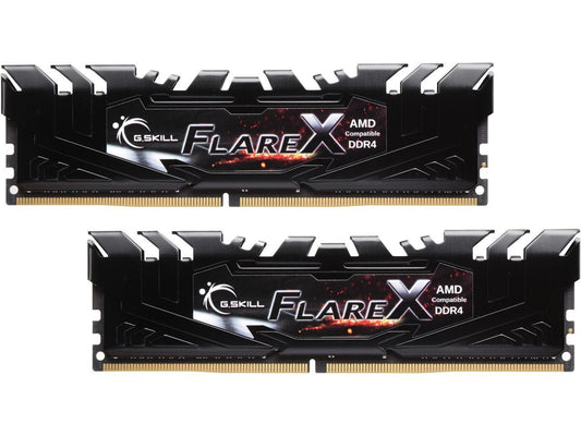 G.SKILL Flare X Series 32GB (2 x 16GB) 288-Pin DDR4 SDRAM DDR4 2400 (PC4 19200) AMD X370 / B350 / A320 Memory (Desktop Memory) Model F4-2400C16D-32GFX