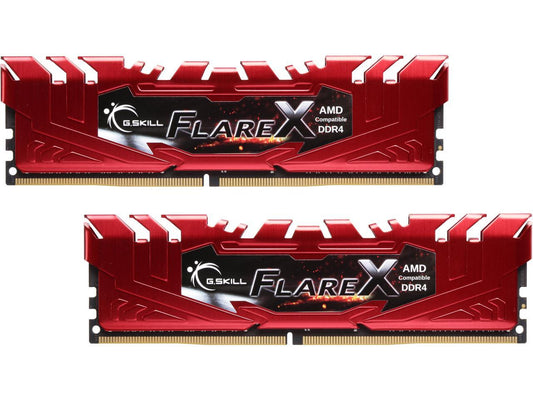 G.SKILL Flare X Series 32GB (2 x 16GB) 288-Pin DDR4 SDRAM DDR4 2400 (PC4 19200) AMD X370 / B350 / A320 Memory (Desktop Memory) Model F4-2400C15D-32GFXR
