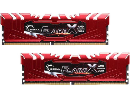 G.SKILL Flare X Series 32GB (2 x 16GB) 288-Pin DDR4 SDRAM DDR4 2400 (PC4 19200) AMD X370 / B350 / A320 Memory (Desktop Memory) Model F4-2400C16D-32GFXR