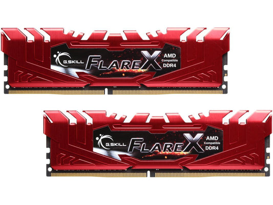 G.SKILL Flare X Series 32GB (2 x 16GB) 288-Pin DDR4 SDRAM DDR4 2400 (PC4 19200) AMD X370 / B350 / A320 Memory (Desktop Memory) Model F4-2400C16D-32GFXR