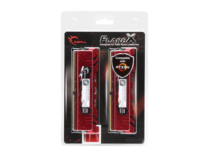 G.SKILL Flare X Series 32GB (2 x 16GB) 288-Pin DDR4 SDRAM DDR4 2400 (PC4 19200) AMD X370 / B350 / A320 Memory (Desktop Memory) Model F4-2400C16D-32GFXR