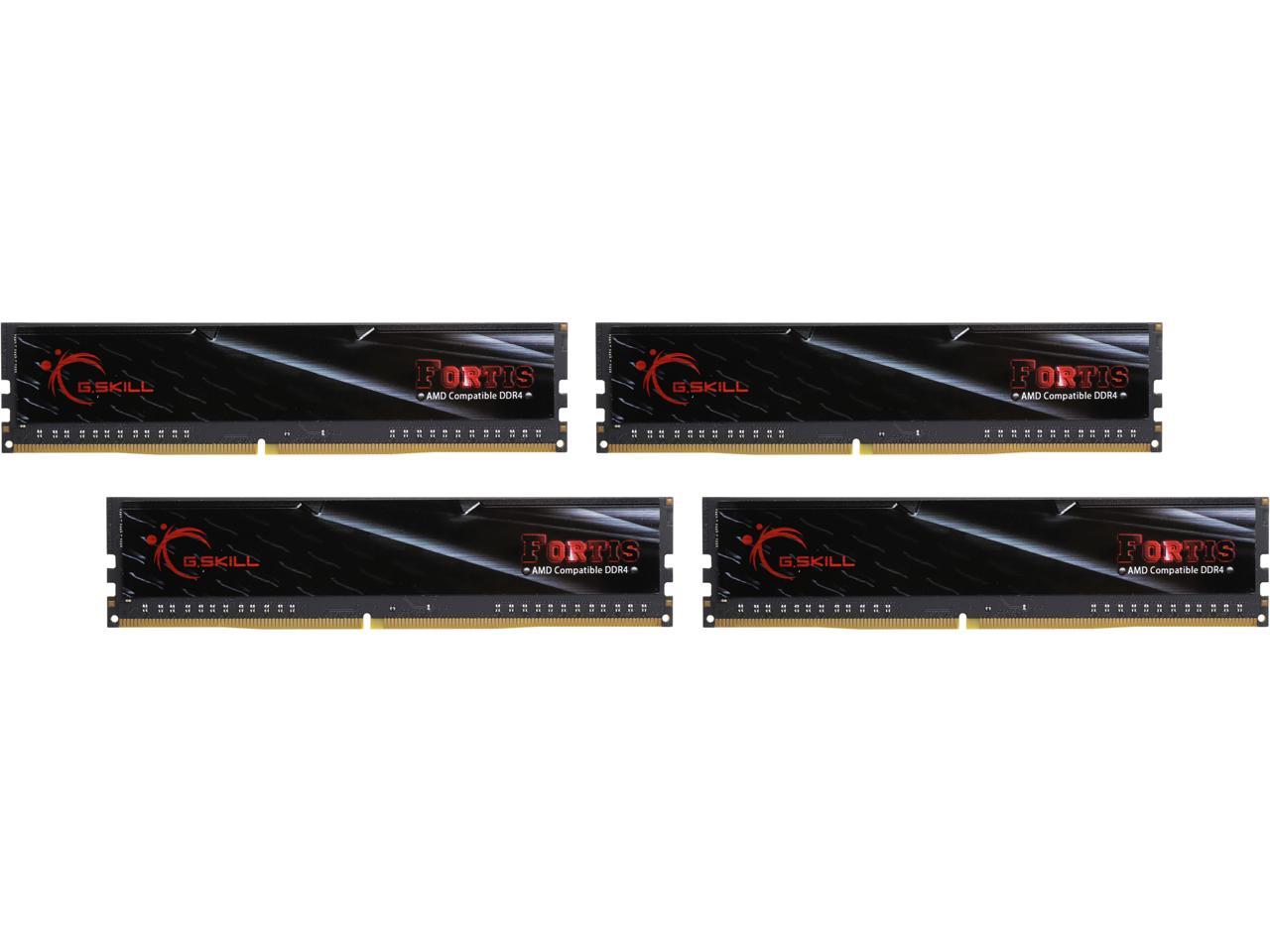 G.SKILL FORTIS Series 32GB (4 x 8GB) 288-Pin DDR4 SDRAM DDR4 2133 (PC4 17000) AMD X370 / B350 / A320 Memory (Desktop Memory) Model F4-2133C15Q-32GFT