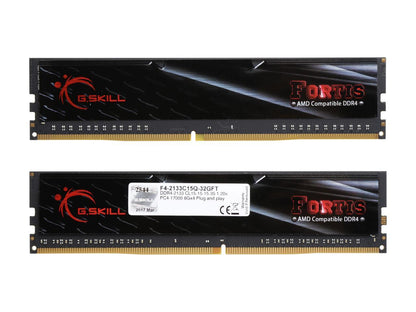 G.SKILL FORTIS Series 32GB (4 x 8GB) 288-Pin DDR4 SDRAM DDR4 2133 (PC4 17000) AMD X370 / B350 / A320 Memory (Desktop Memory) Model F4-2133C15Q-32GFT
