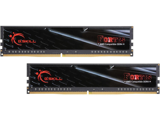 G.SKILL FORTIS Series 16GB (2 x 8GB) 288-Pin DDR4 SDRAM DDR4 2400 (PC4 19200) AMD X370 / B350 / A320 Memory (Desktop Memory) Model F4-2400C15D-16GFT