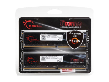 G.SKILL FORTIS Series 32GB (2 x 16GB) 288-Pin DDR4 SDRAM DDR4 2400 (PC4 19200) AMD X370 / B350 / A320 Memory (Desktop Memory) Model F4-2400C15D-32GFT