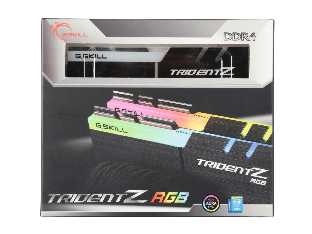 G.SKILL TridentZ RGB Series 32GB (2 x 16GB) 288-Pin DDR4 SDRAM DDR4 3000 (PC4 24000) Desktop Memory Model F4-3000C14D-32GTZR