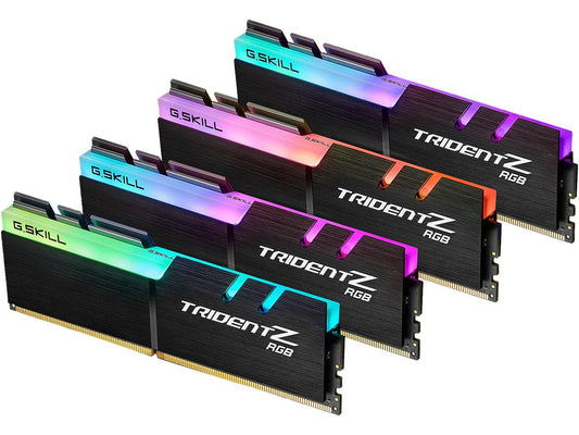 G.SKILL TridentZ RGB Series 64GB (4 x 16GB) 288-Pin DDR4 SDRAM DDR4 3000 (PC4 24000) Desktop Memory Model F4-3000C14Q-64GTZR