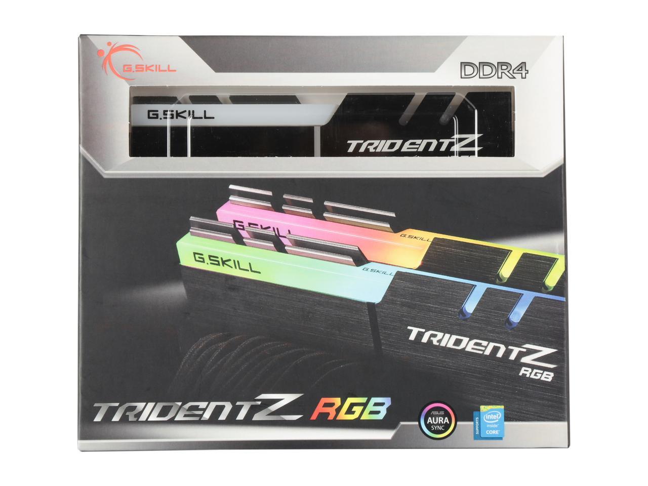 G.SKILL TridentZ RGB Series 32GB (2 x 16GB) 288-Pin DDR4 SDRAM DDR4 3200 (PC4 25600) Desktop Memory Model F4-3200C14D-32GTZR