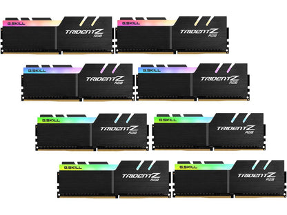 G.SKILL TridentZ RGB Series 64GB (8GBx8) 288-Pin DDR4 SDRAM DDR4 3200 (PC4 25600) Desktop Memory Model F4-3200C14Q2-64GTZR