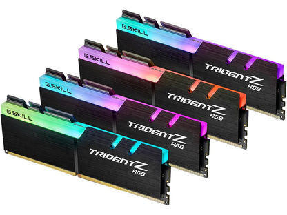 G.SKILL TridentZ RGB Series 64GB (4 x 16GB) 288-Pin DDR4 SDRAM DDR4 3200 (PC4 25600) Desktop Memory Model F4-3200C14Q-64GTZR