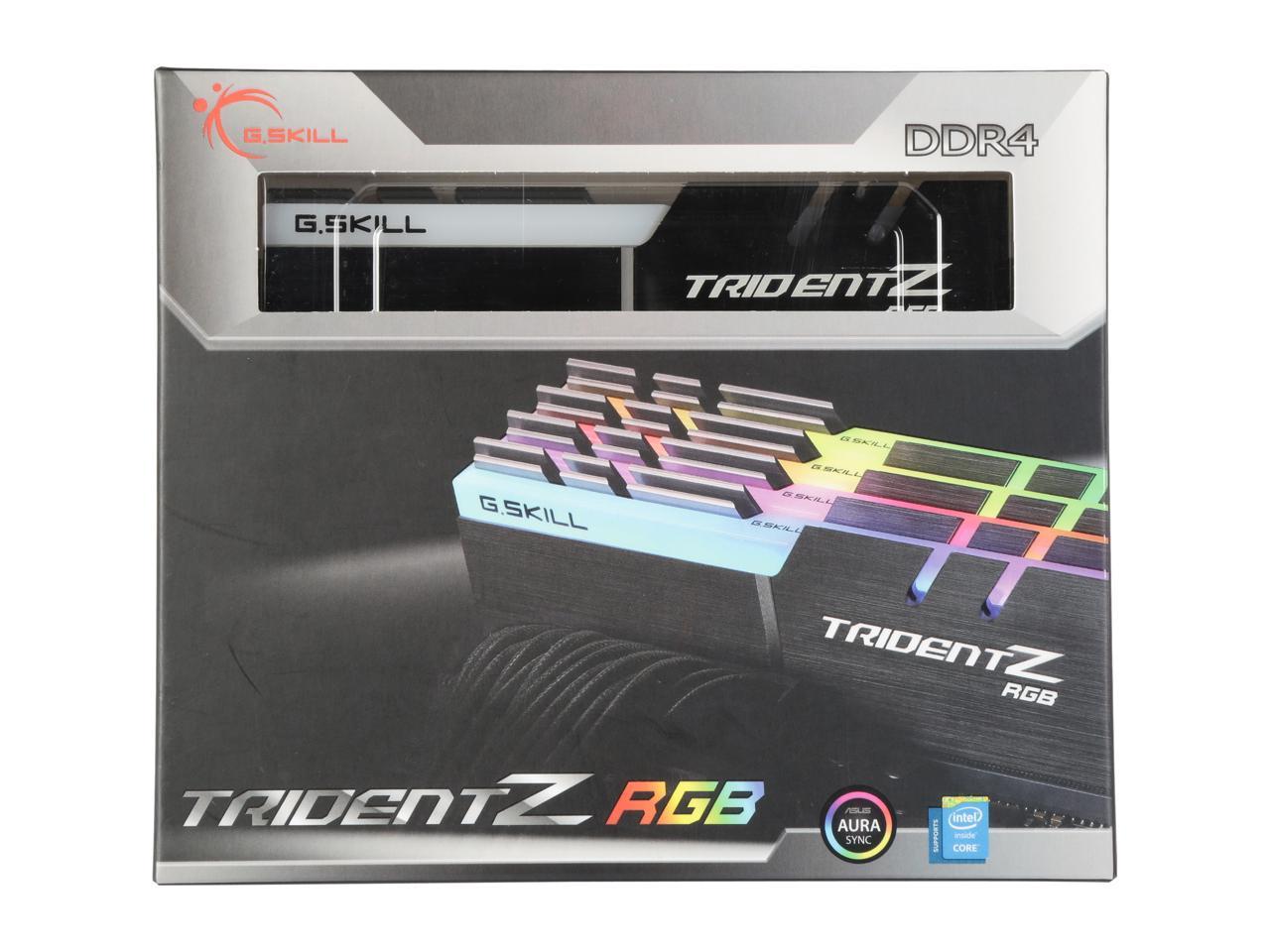 G.SKILL TridentZ RGB Series 64GB (4 x 16GB) 288-Pin DDR4 SDRAM DDR4 3200 (PC4 25600) Desktop Memory Model F4-3200C14Q-64GTZR