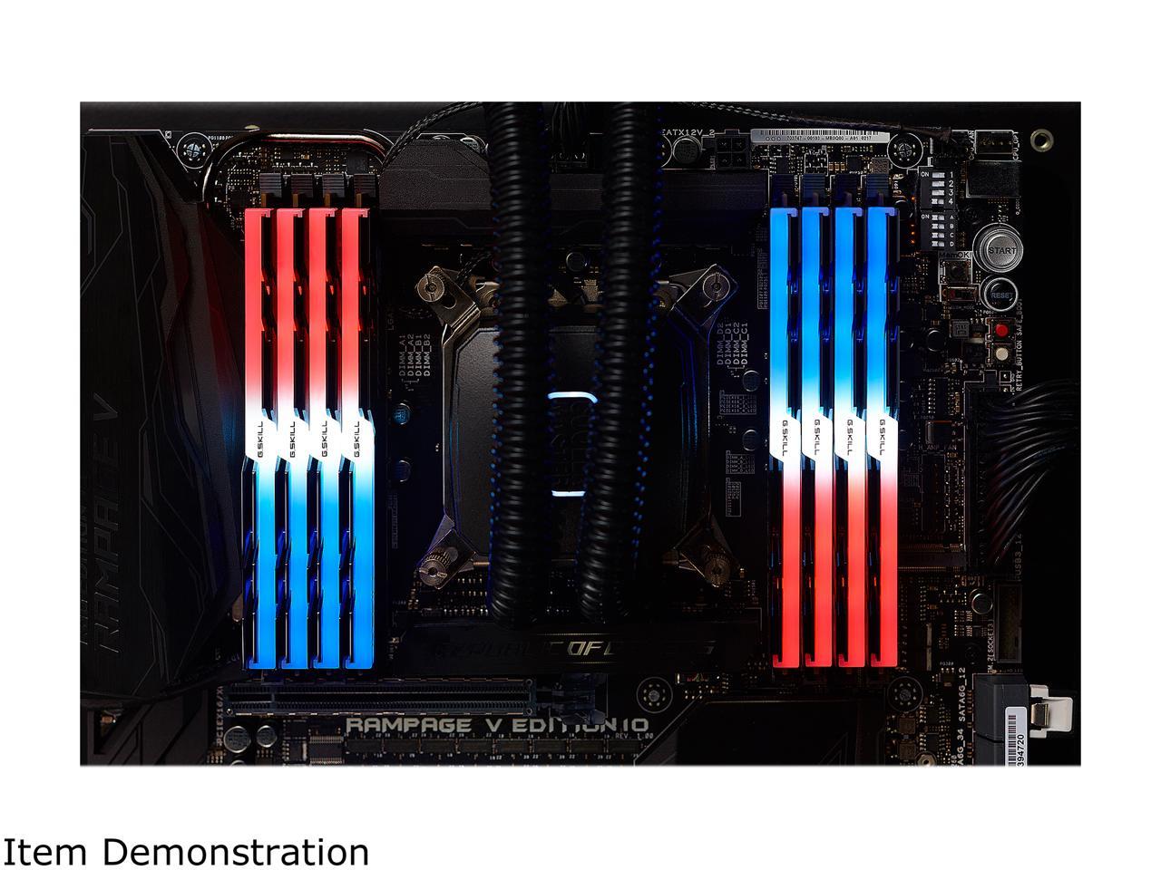 G.SKILL TridentZ RGB Series 64GB (8 x 8GB) 288-Pin DDR4 SDRAM DDR4 3600 (PC4 28800) Intel X299 Desktop Memory Model F4-3600C16Q2-64GTZR