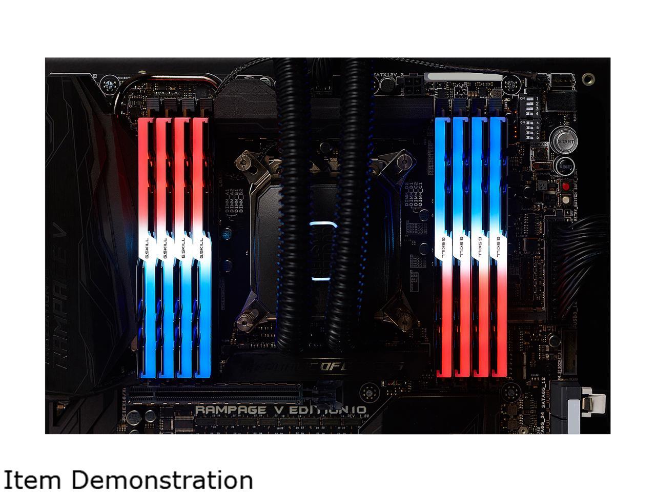 G.SKILL TridentZ RGB Series 64GB (8 x 8GB) 288-Pin DDR4 SDRAM DDR4 3733 (PC4 29800) Intel X299 Desktop Memory Model F4-3733C17Q2-64GTZR