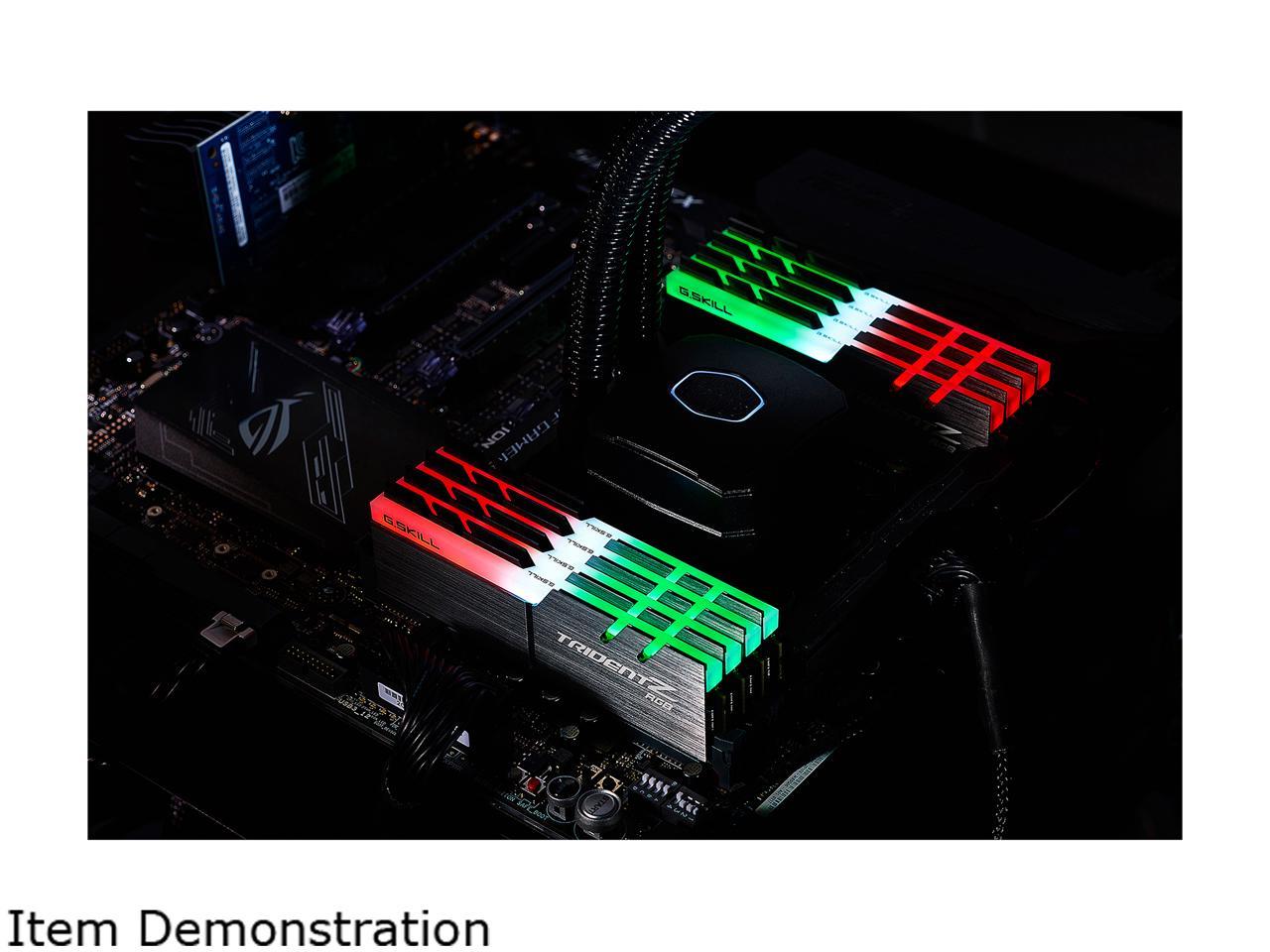 G.SKILL TridentZ RGB Series 64GB (8 x 8GB) 288-Pin DDR4 SDRAM DDR4 3733 (PC4 29800) Intel X299 Desktop Memory Model F4-3733C17Q2-64GTZR