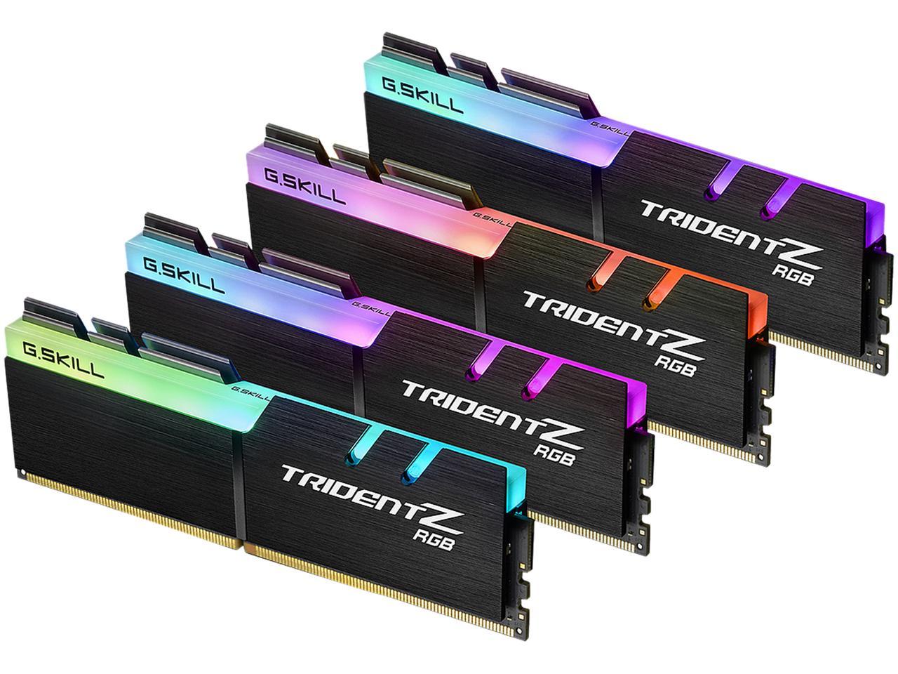 G.SKILL TridentZ RGB Series 32GB (4 x 8GB) 288-Pin DDR4 SDRAM DDR4 3733 (PC4 29800) Intel Z370 / X299 Desktop Memory Model F4-3733C17Q-32GTZR
