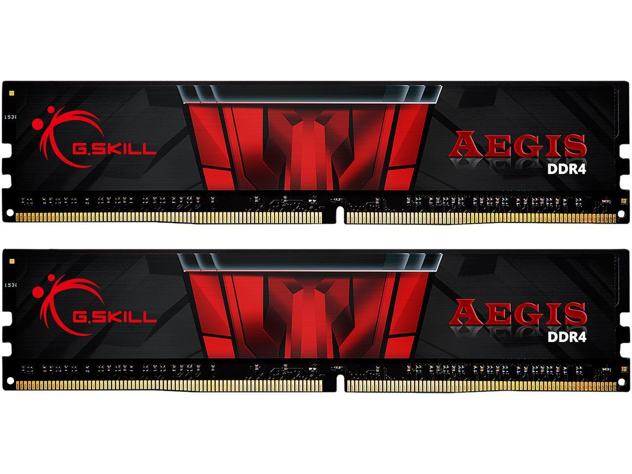 G.SKILL Aegis 16GB (2 x 8GB) 288-Pin DDR4 SDRAM DDR4 2400 (PC4 19200) Intel X299 / Z270 / Z170 / X99 Platform Desktop Memory Model F4-2400C17D-16GIS