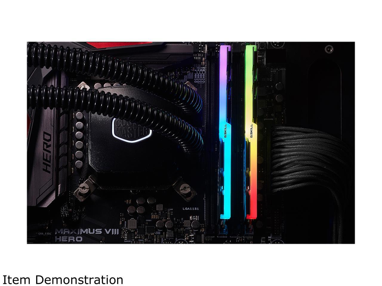 G.SKILL TridentZ RGB Series 32GB (2 x 16GB) 288-Pin DDR4 SDRAM DDR4 3866 (PC4 30900) Intel Z370 Desktop Memory Model F4-3866C18D-32GTZR