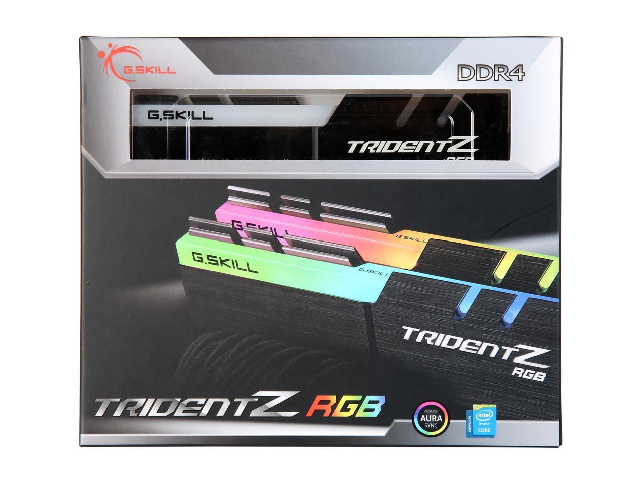 G.SKILL TridentZ RGB Series 32GB (2 x 16GB) 288-Pin DDR4 SDRAM DDR4 3866 (PC4 30900) Intel Z370 Desktop Memory Model F4-3866C18D-32GTZR