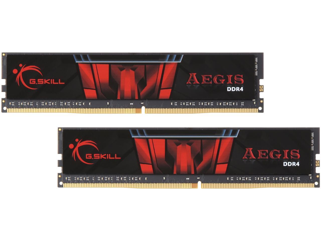 G.SKILL Aegis 8GB (2 x 4GB) 288-Pin DDR4 SDRAM DDR4 2400 (PC4 19200) Intel X299 / Z270 / Z170 / X99 Platform Desktop Memory Model F4-2400C17D-8GIS