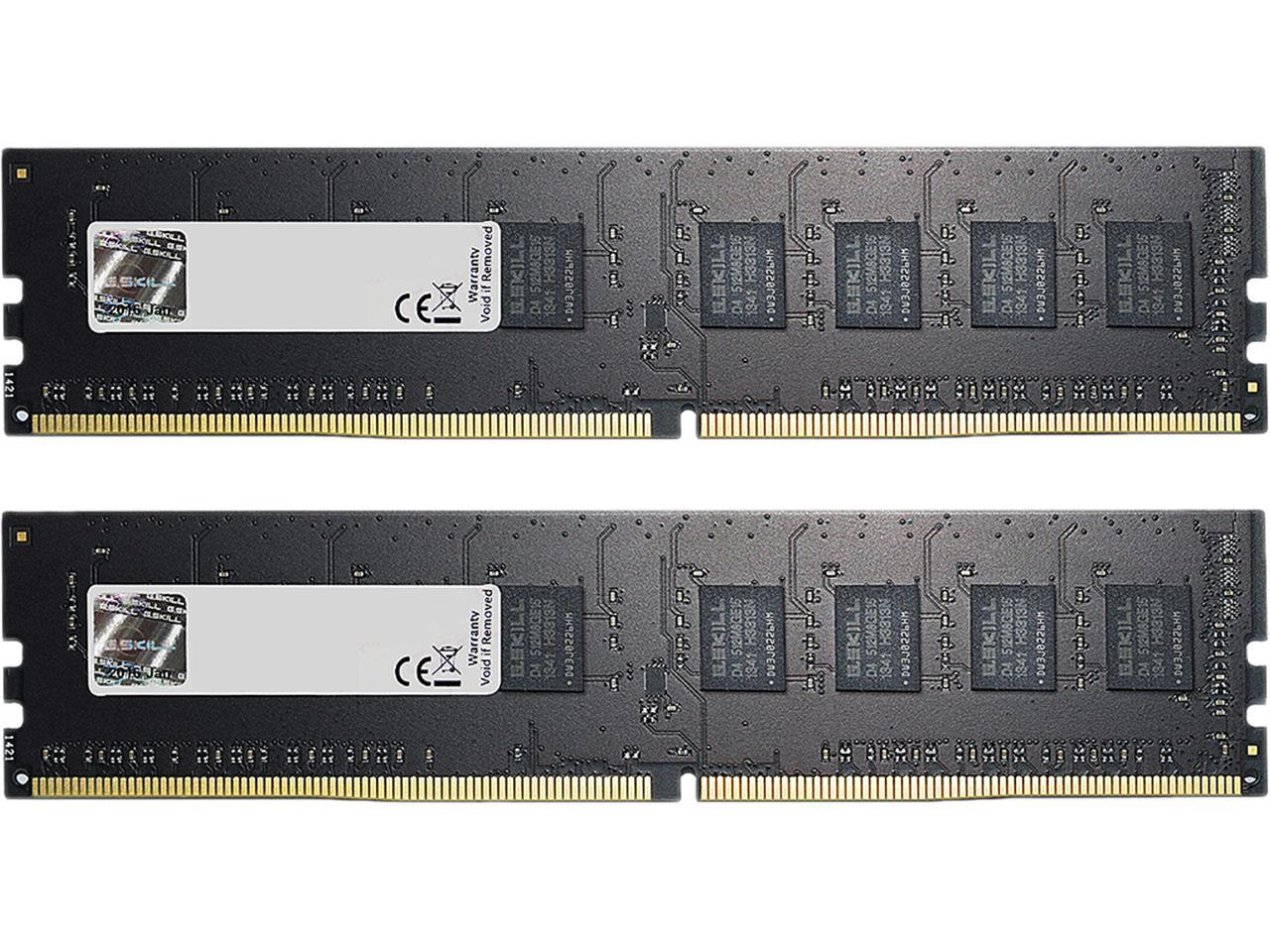 G.SKILL Value 8GB (2 x 4GB) 288-Pin DDR4 SDRAM DDR4 2400 (PC4 19200) Intel X299 / Z270 / Z170 / X99 Platform Desktop Memory Model F4-2400C17D-8GNT