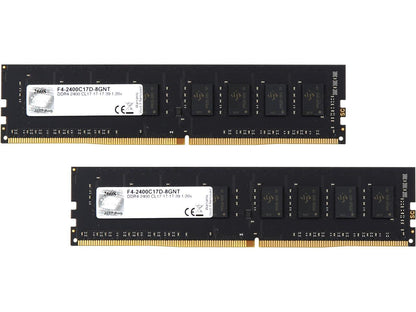 G.SKILL Value 8GB (2 x 4GB) 288-Pin DDR4 SDRAM DDR4 2400 (PC4 19200) Intel X299 / Z270 / Z170 / X99 Platform Desktop Memory Model F4-2400C17D-8GNT