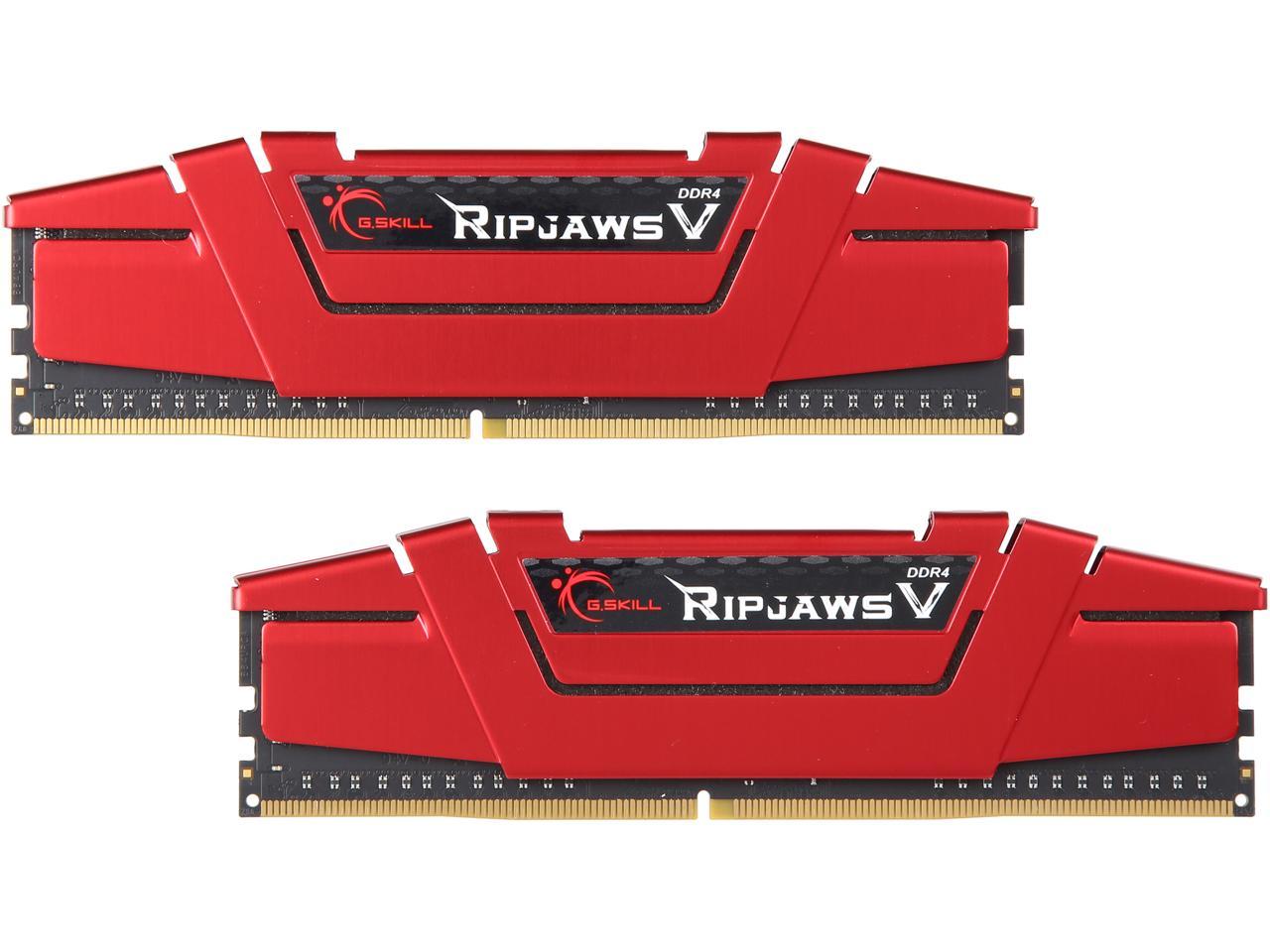 G.SKILL Ripjaws V Series 8GB (2 x 4GB) 288-Pin DDR4 SDRAM DDR4 2400 (PC4 19200) Desktop Memory Model F4-2400C17D-8GVR