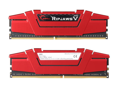 G.SKILL Ripjaws V Series 8GB (2 x 4GB) 288-Pin DDR4 SDRAM DDR4 2400 (PC4 19200) Desktop Memory Model F4-2400C17D-8GVR