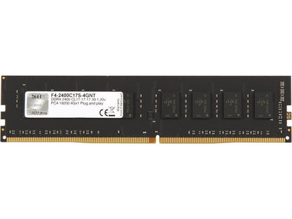 G.SKILL Value 4GB 288-Pin DDR4 SDRAM DDR4 2400 (PC4 19200) Intel X299 / Z270 / Z170 / X99 Platform Desktop Memory Model F4-2400C17S-4GNT